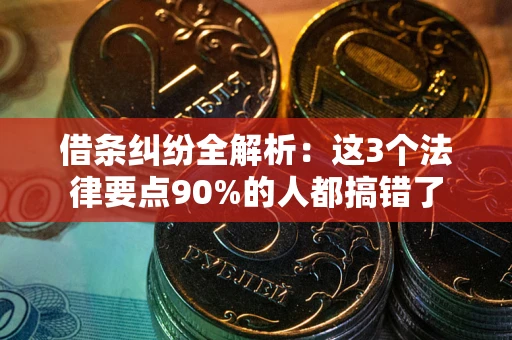 济南借条纠纷全解析：这3个法律要点90%的人都搞错了