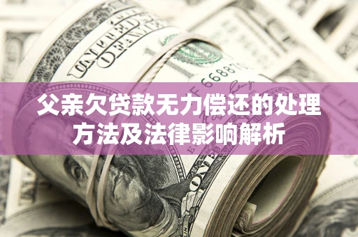 济南父亲欠贷款无力偿还的处理方法及法律影响解析