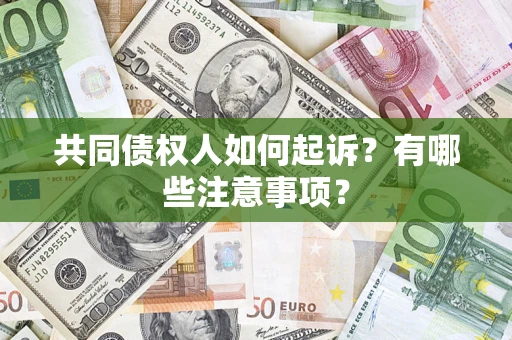 济南共同债权人如何起诉？有哪些注意事项？